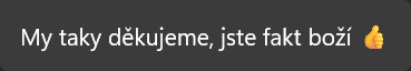 Reference — poděkování po akci